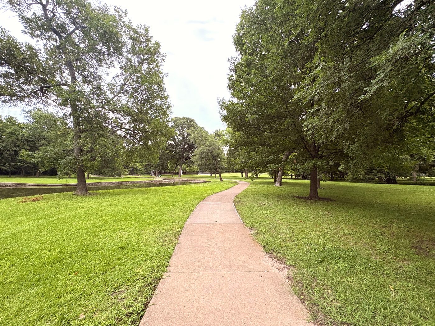Open park path in McKinney